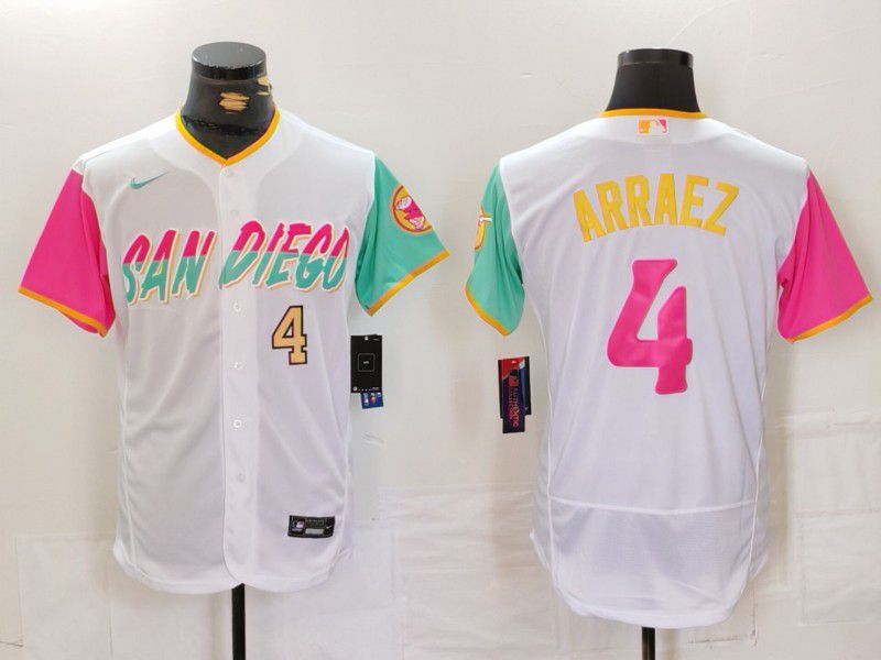 Men San Diego Padres #4 Arraez White City Edition Elite Nike 2024 MLB Jersey style 2->women mlb jersey->Women Jersey
